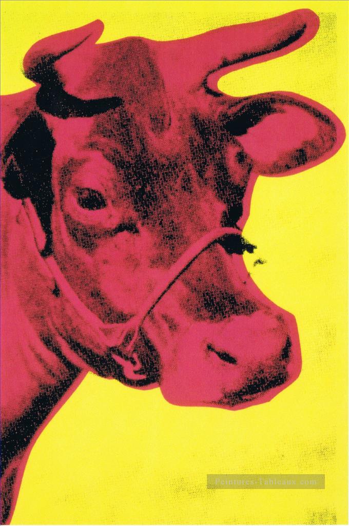 Cow yellow Andy Warhol Oil Paintings